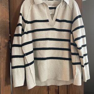 Aerie Soft Knit Top in Cream